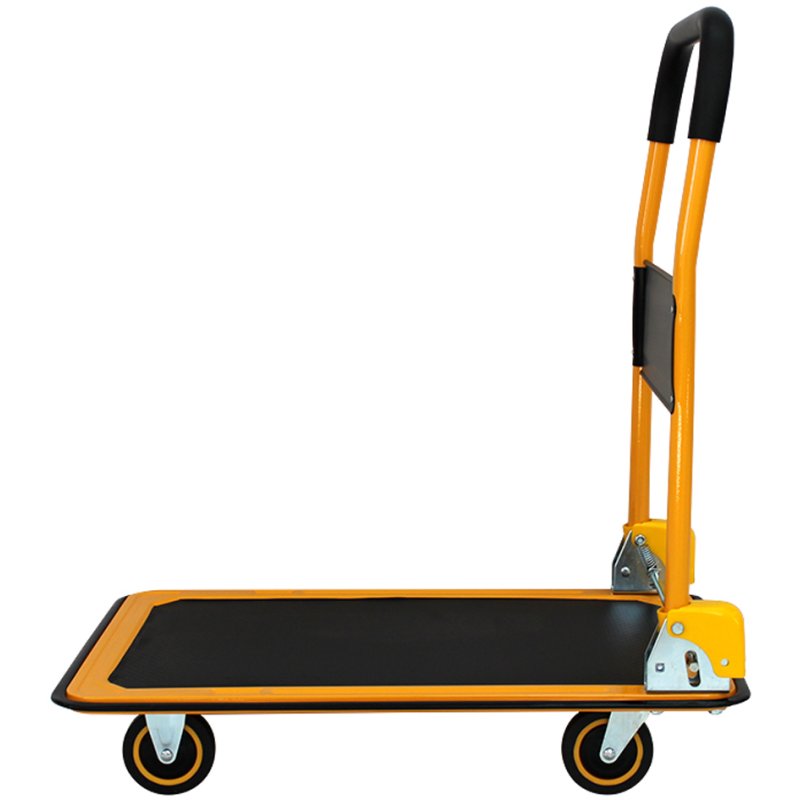 pavo chariot de plateforme en acier, capacité de charge 300 kg, noir/orange, 900×610 mm